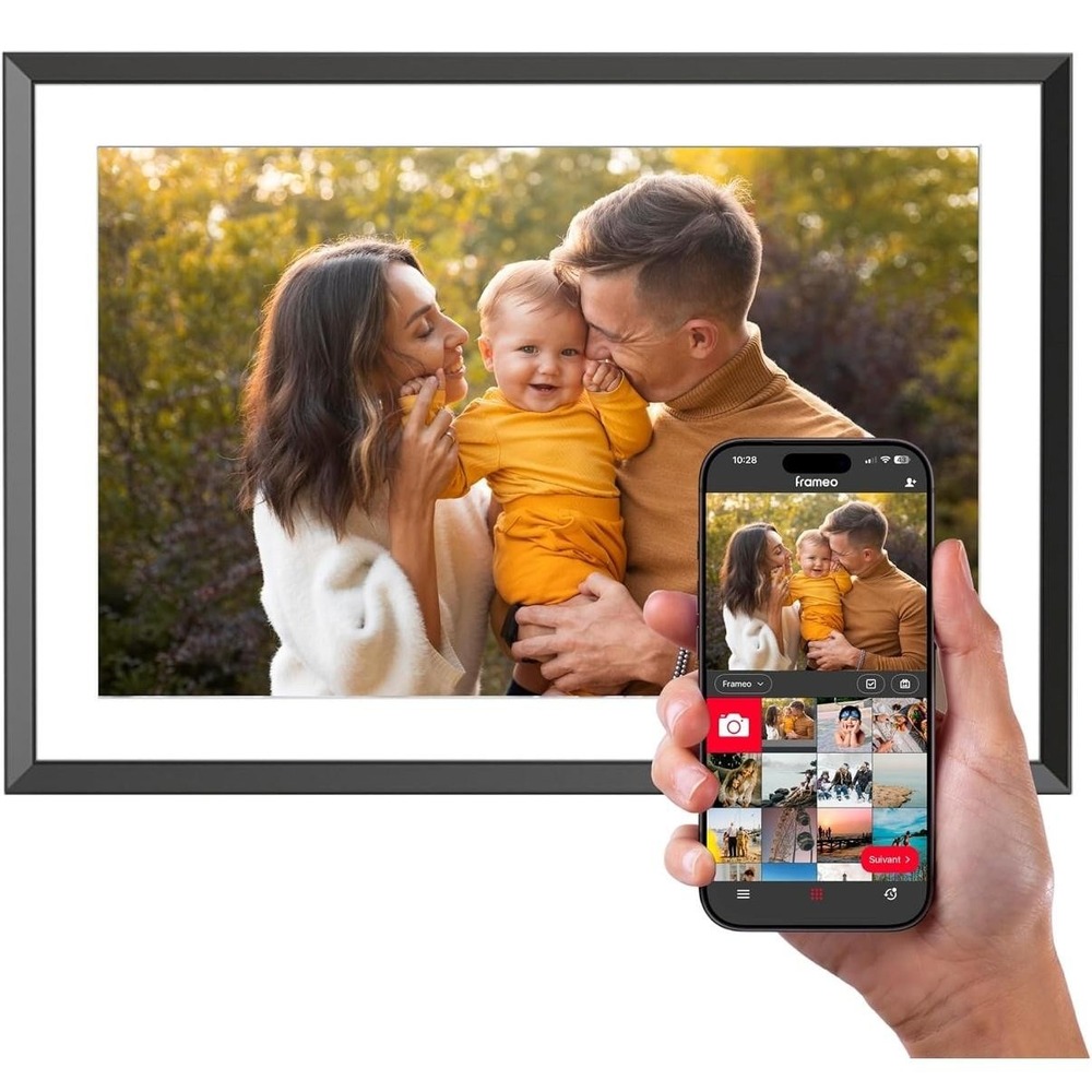 AgfaPhoto Realiview APF1000 10" WiFi Frameo Picture Frame 32GB Touchscreen Black